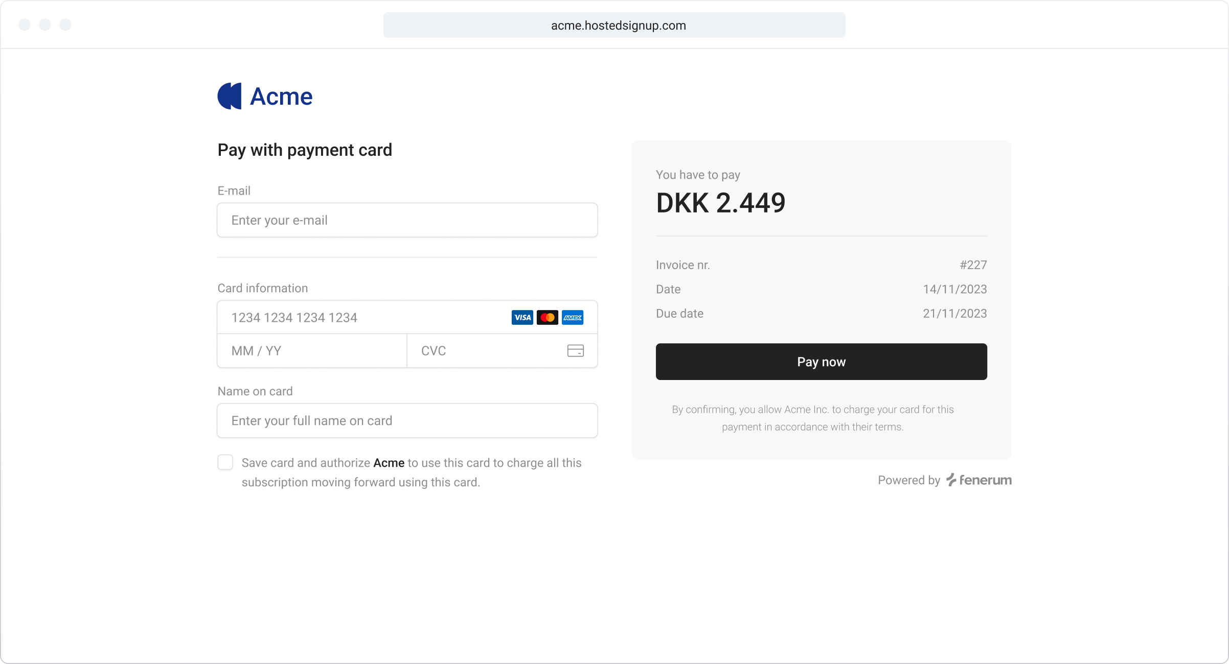 Pay & update